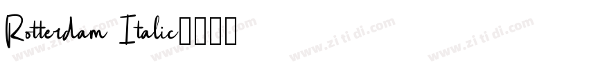 Rotterdam Italic字体转换
